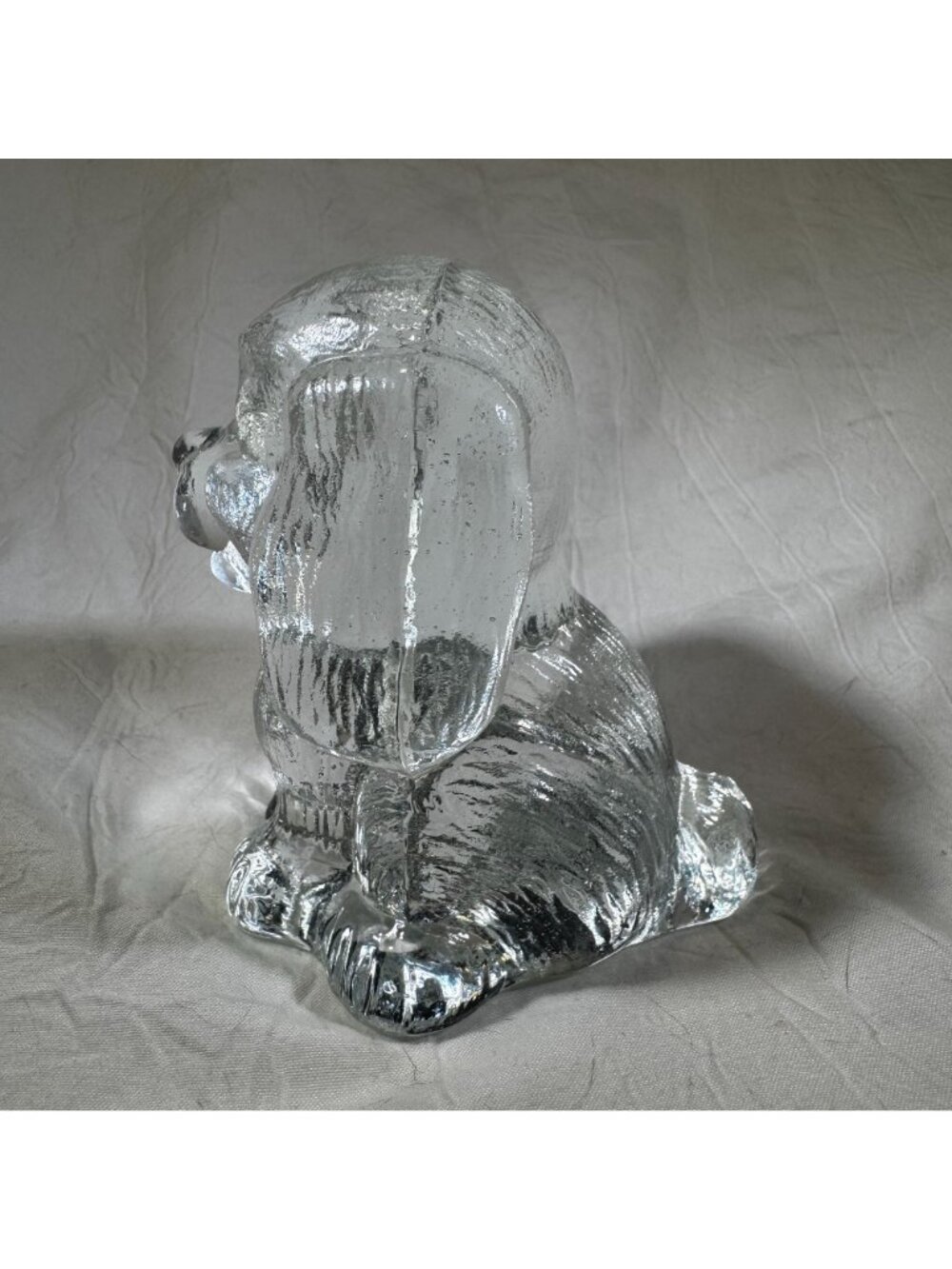 Goebel Puppy Dog Lead Crystal Paperweight Figurine Vintage 1980s  West Germany - Picture 6 of 8